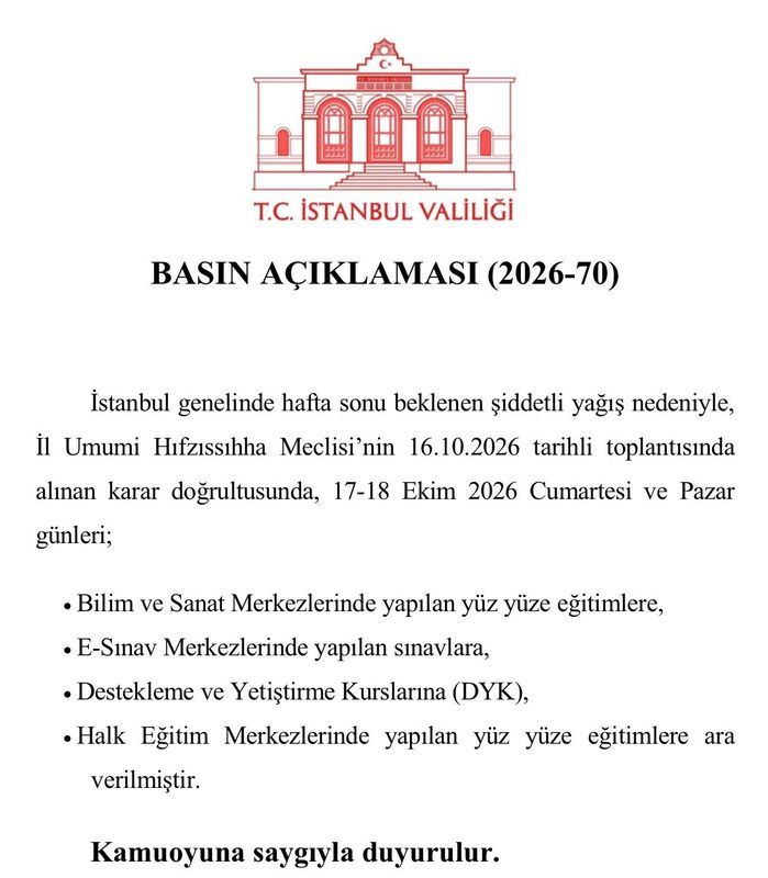 İstanbul’da Şiddetli Yağış Nedeniyle Bazı Eğitim Ve Sınavlara Ara Verildi (1)