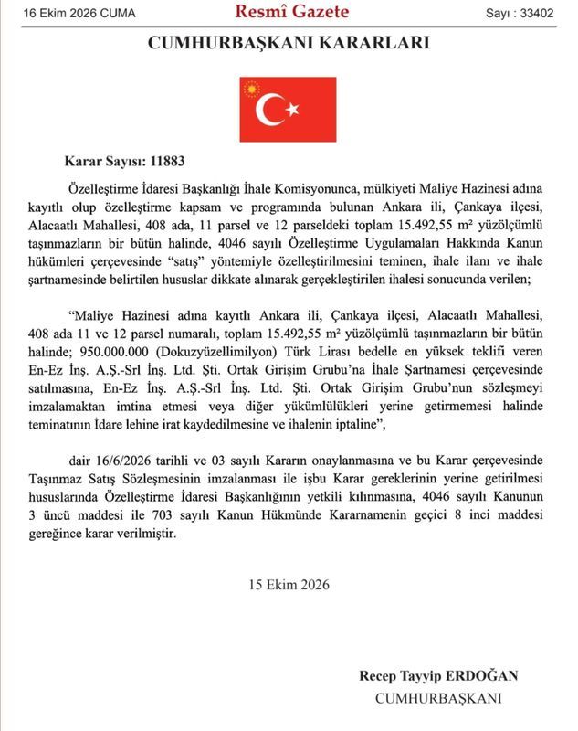Özelleştirme İdaresi 4 Taşınmazı 1 Milyar 565 Milyon Tl’ye Sattı (2)